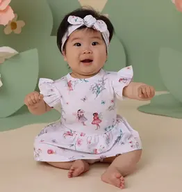 Snuggle Hunny Kids Snuggle Hunny Fairy Garden Short Sleeve Organic Dress - Size 1