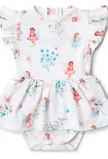 Snuggle Hunny Kids Snuggle Hunny Fairy Garden Short Sleeve Organic Dress - Size 1