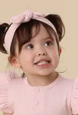 Snuggle Hunny Kids Snuggle Hunny Baby Pink Ribbed Organic Topknot