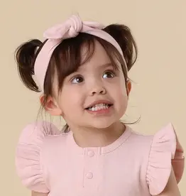 Snuggle Hunny Kids Snuggle Hunny Baby Pink Ribbed Organic Topknot