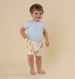 Snuggle Hunny Kids Snuggle Hunny Baby Blue Short Sleeve Organic Bodysuit - Size 1