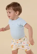 Snuggle Hunny Kids Snuggle Hunny Baby Blue Short Sleeve Organic Bodysuit - Size 1