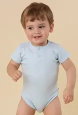 Snuggle Hunny Kids Snuggle Hunny Baby Blue Short Sleeve Organic Bodysuit - 6-12 Months (0)