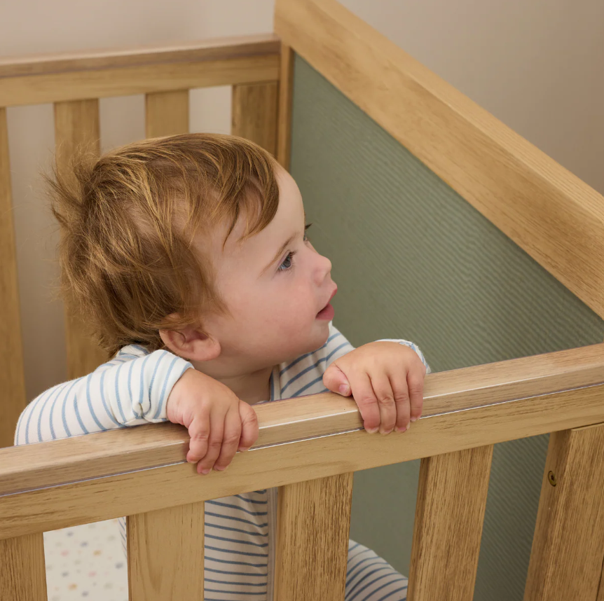 Tutti Bambini Tutti Bambini Kuba Cot in Sage Weave & Golden Oak