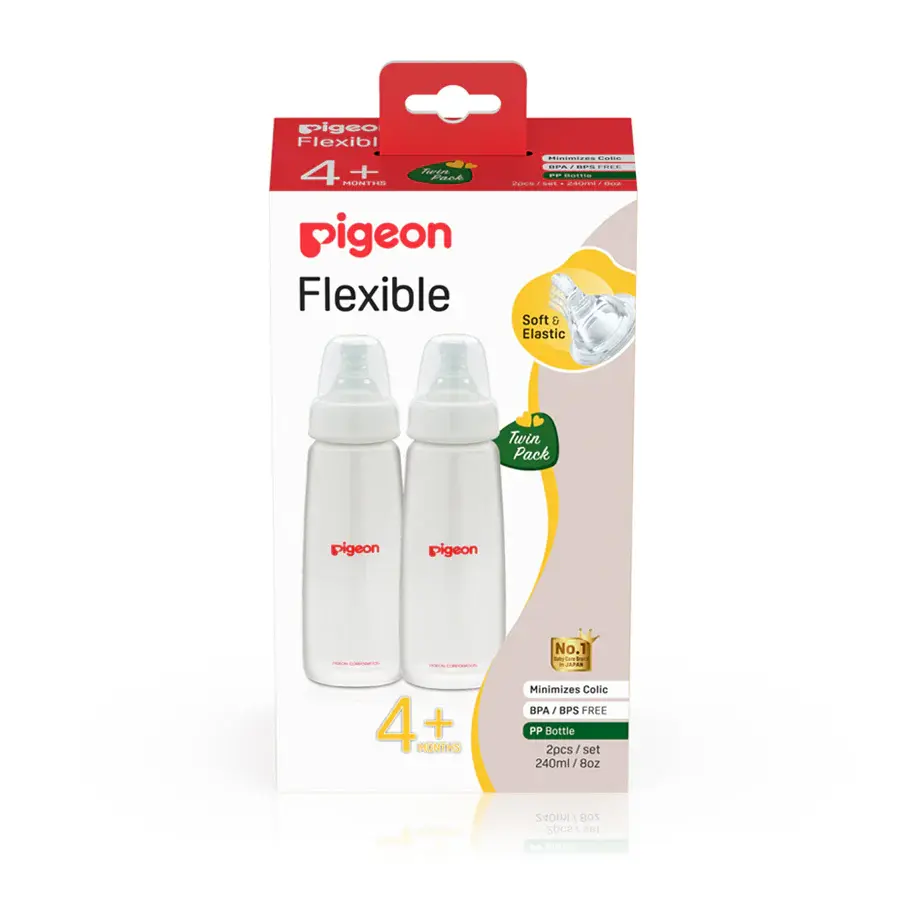 Pigeon Pigeon Flexible Bottle PP Twin Pack 240ML