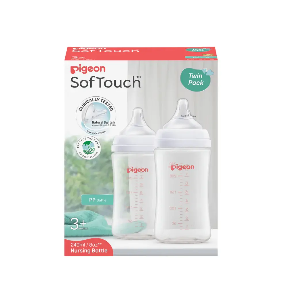 Pigeon Pigeon Softouch III Bottle PP Twin Pack 240ML