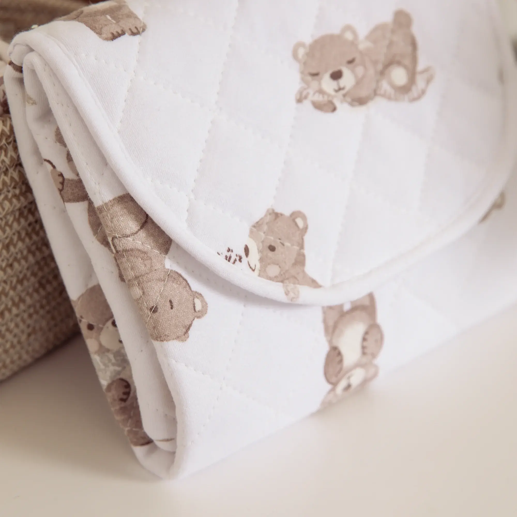 Living Textiles Living Textiles Foldable Waterproof Travel Change Mat - Cuddly Bear