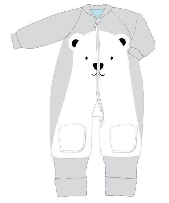 Baby Studio Baby Studio Winter Warmies Fleece with Arms - 3.5 Tog Polar Bear