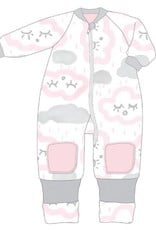 Baby Studio Baby Studio Winter Warmies Cotton with Arms - 3.0 Tog Clouds - Pink