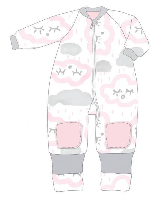 Baby Studio Baby Studio Winter Warmies Cotton with Arms - 3.0 Tog Clouds - Pink