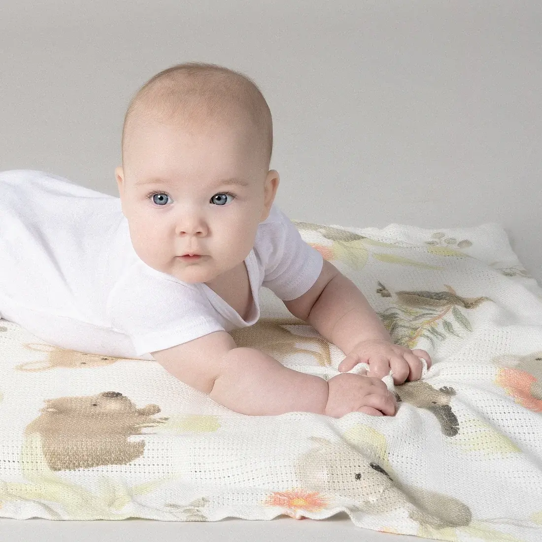 Bubba Blue Bubba Blue Aussie Digital Print Cellular Blanket