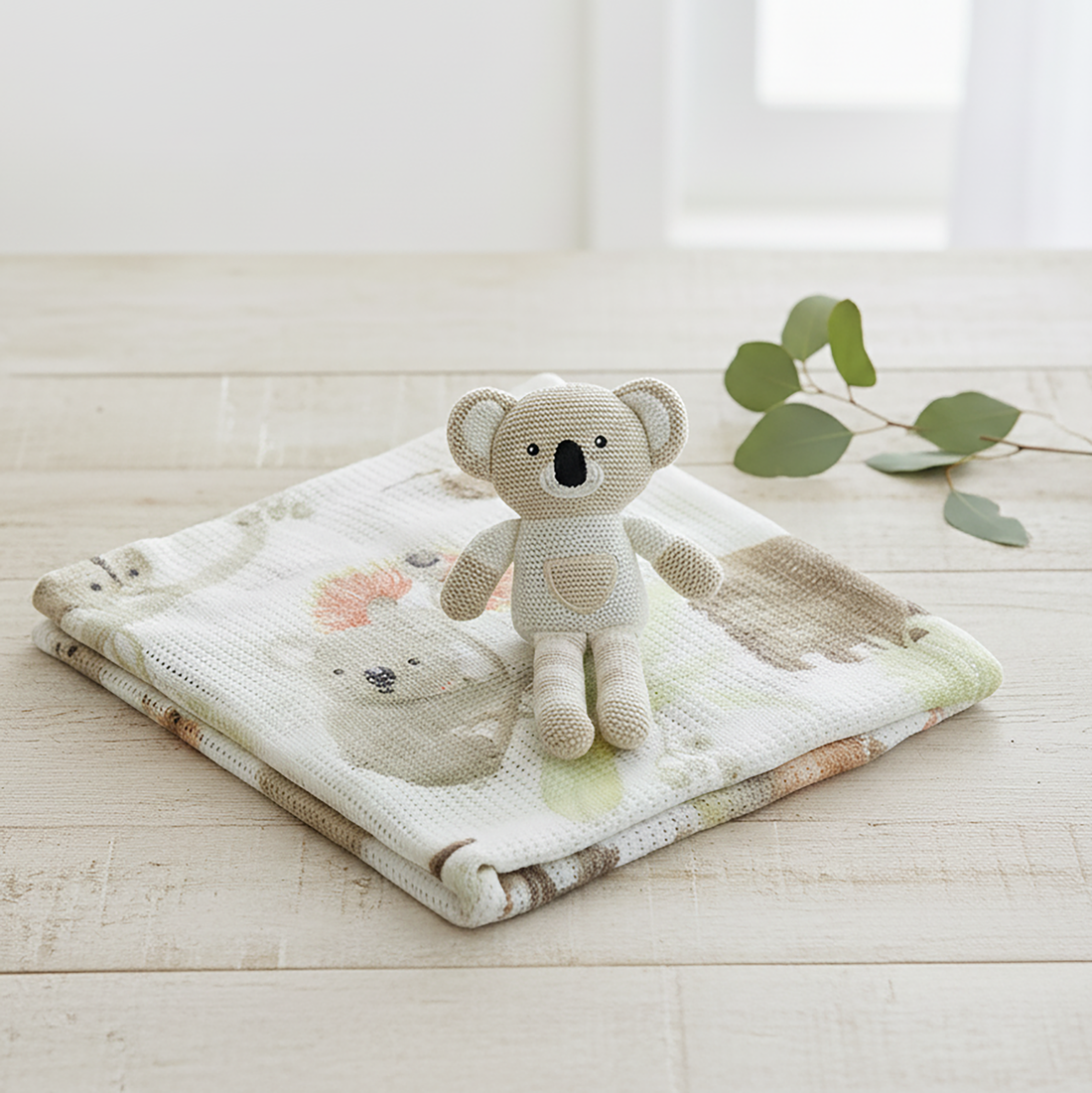 Bubba Blue Bubba Blue Koala Rattle & Cellular Blanket Gift Set