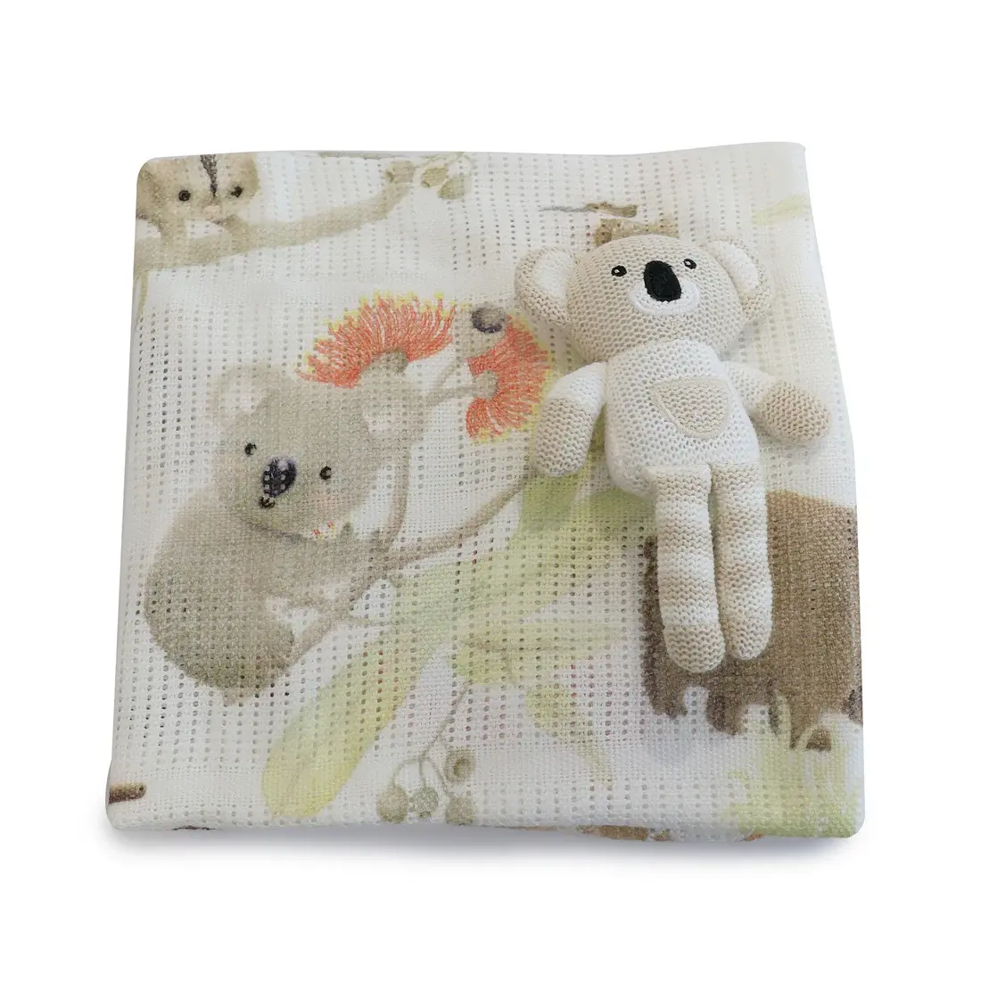 Bubba Blue Bubba Blue Koala Rattle & Cellular Blanket Gift Set