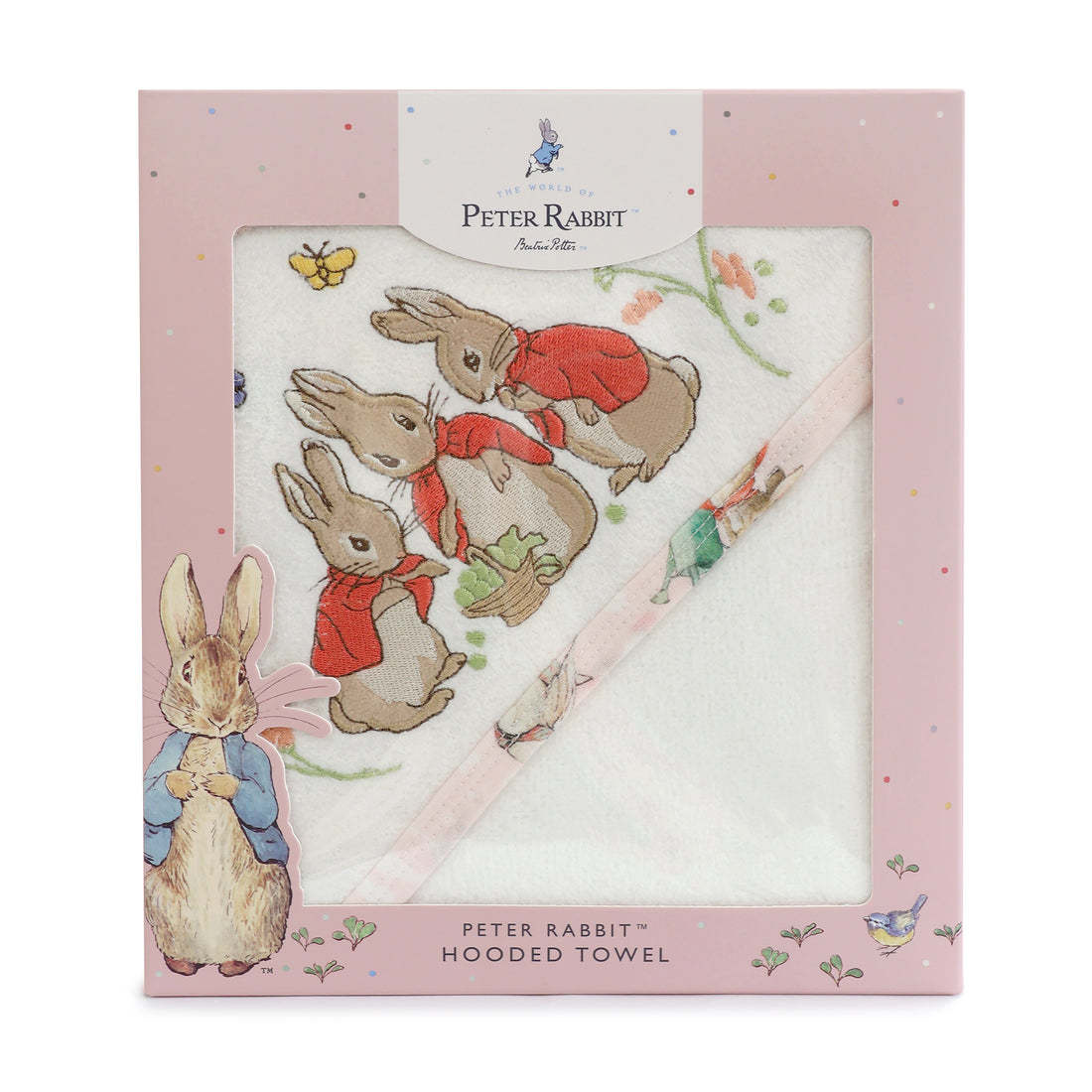 Bubba Blue Bubba Blue Peter Rabbit Flopsy Mopsy & Cottontail Hooded Towel