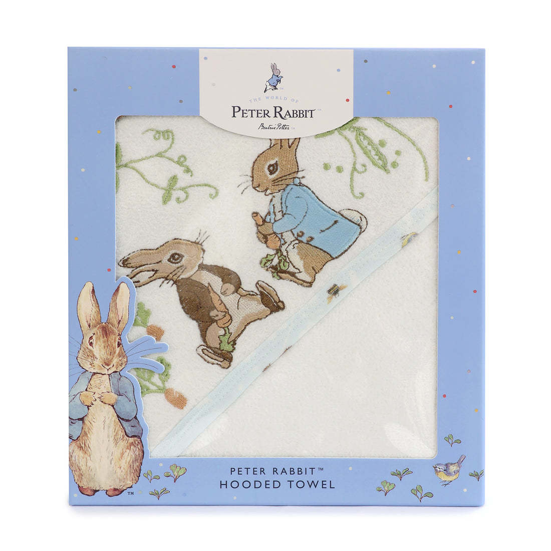 Bubba Blue Bubba Blue Peter Rabbit & Benjamin Bunny Hooded Towel