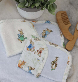 Bubba Blue Bubba Blue Peter Rabbit & Benjamin 3PK Face Washers