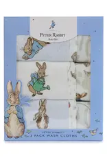 Bubba Blue Bubba Blue Peter Rabbit & Benjamin 3PK Face Washers