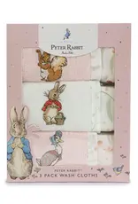 Bubba Blue Bubba Blue Peter Rabbit Flopsy Mopsy & Cottontail 3PK Face Washers