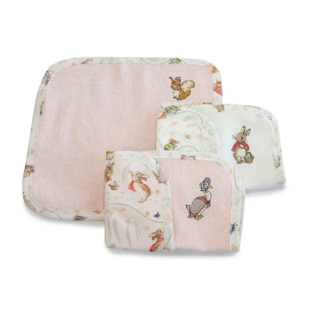 Bubba Blue Bubba Blue Peter Rabbit Flopsy Mopsy & Cottontail 3PK Face Washers