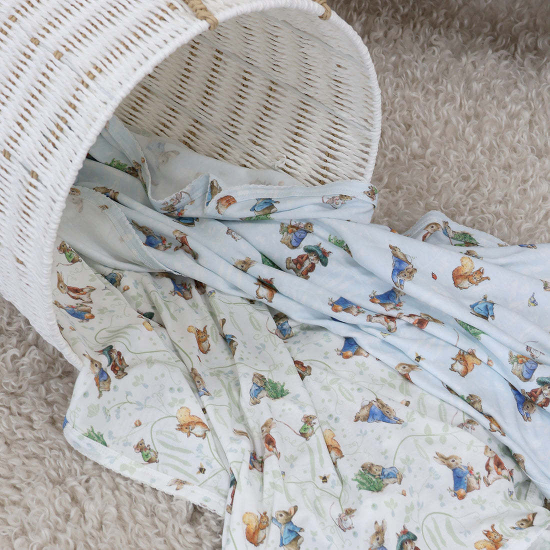 Bubba Blue Bubba Blue Peter Rabbit & Benjamin 2PK Jersey Wraps