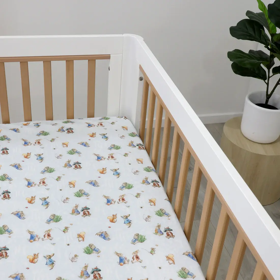 Bubba Blue Bubba Blue Peter Rabbit & Benjamin Cot Fitted Sheet