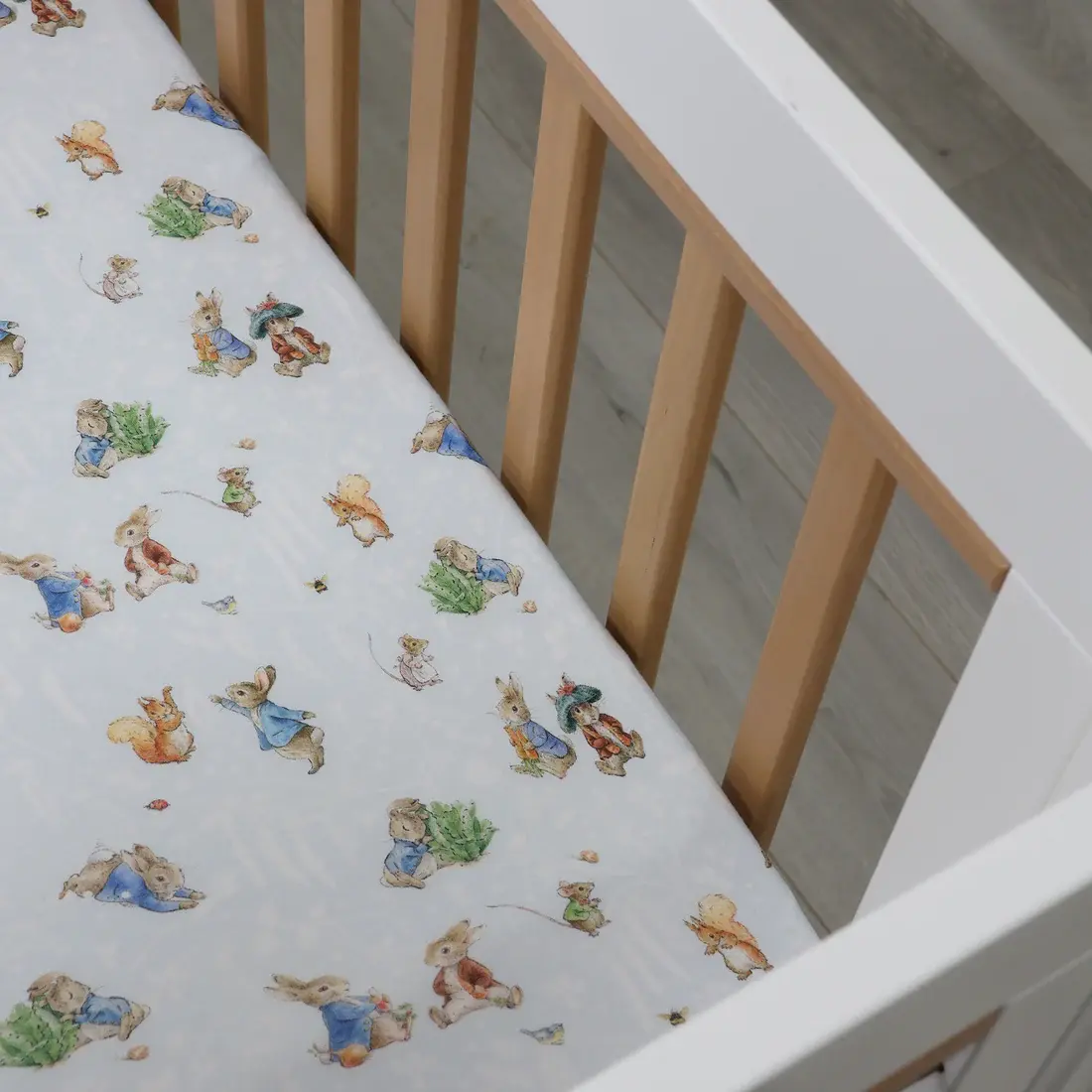 Bubba Blue Bubba Blue Peter Rabbit & Benjamin Cot Fitted Sheet