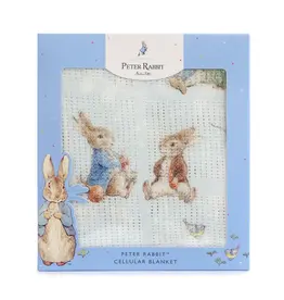 Bubba Blue Bubba Blue Peter Rabbit & Benjamin Bunny Digital Print Cellular Blanket