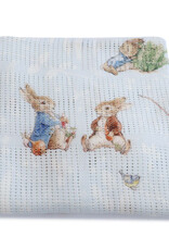 Bubba Blue Bubba Blue Peter Rabbit & Benjamin Bunny Digital Print Cellular Blanket