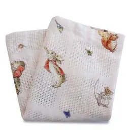 Bubba Blue Bubba Blue Peter Rabbit Flopsy Mopsy & Cottontail Digital Print Cellular Blanket