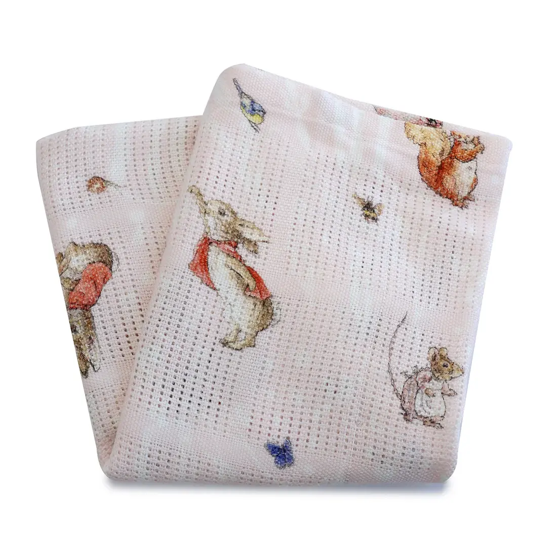 Bubba Blue Bubba Blue Peter Rabbit Flopsy Mopsy & Cottontail Digital Print Cellular Blanket