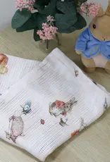 Bubba Blue Bubba Blue Peter Rabbit Flopsy Mopsy & Cottontail Digital Print Cellular Blanket