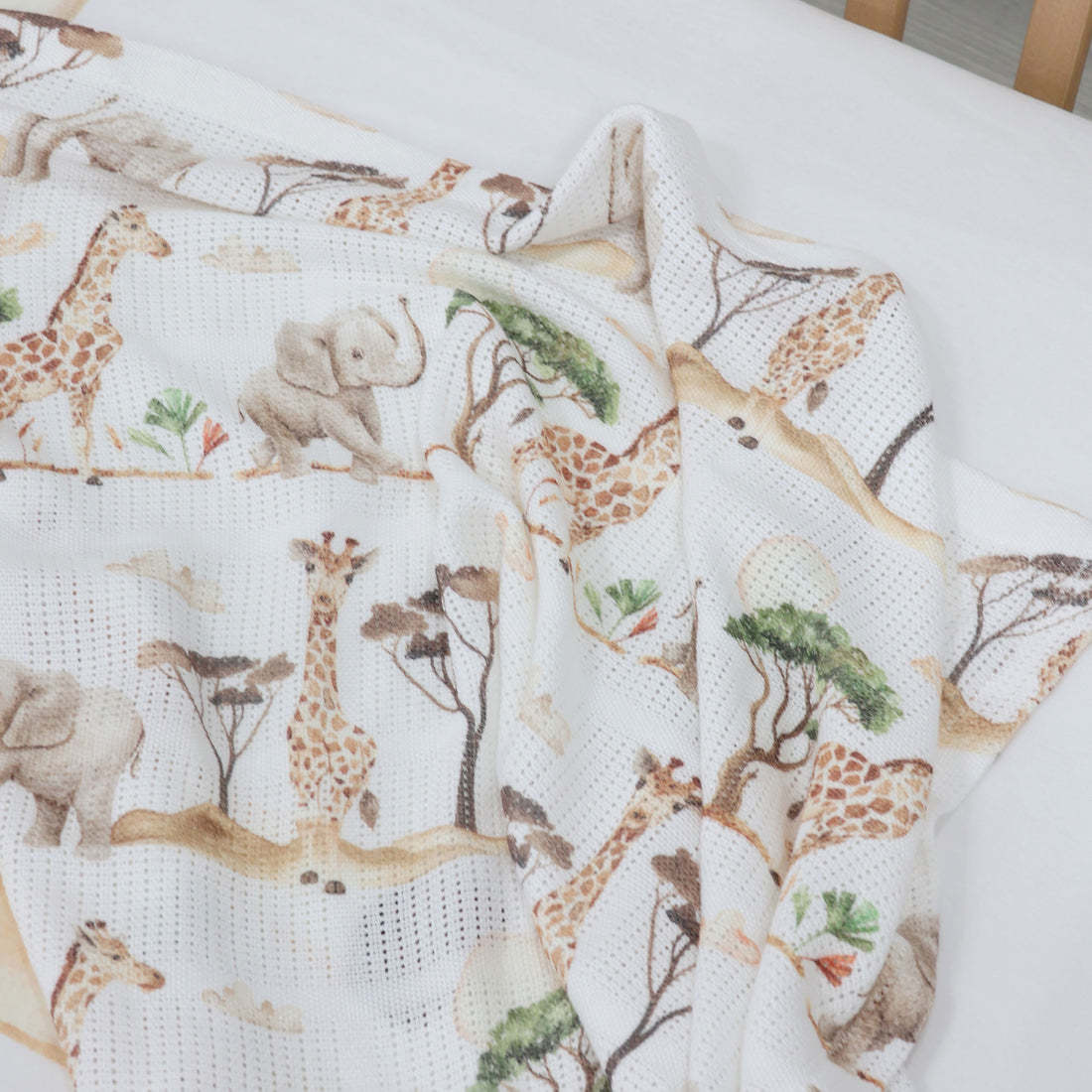 Bubba Blue Bubba Blue Adventure Bamboo Digital Print Cellular Blanket