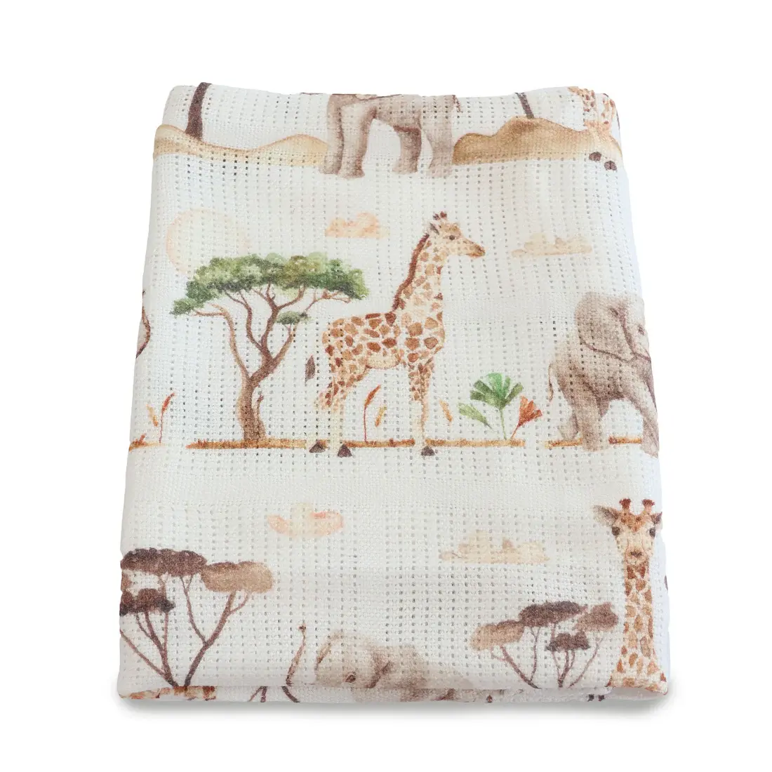 Bubba Blue Bubba Blue Adventure Bamboo Digital Print Cellular Blanket