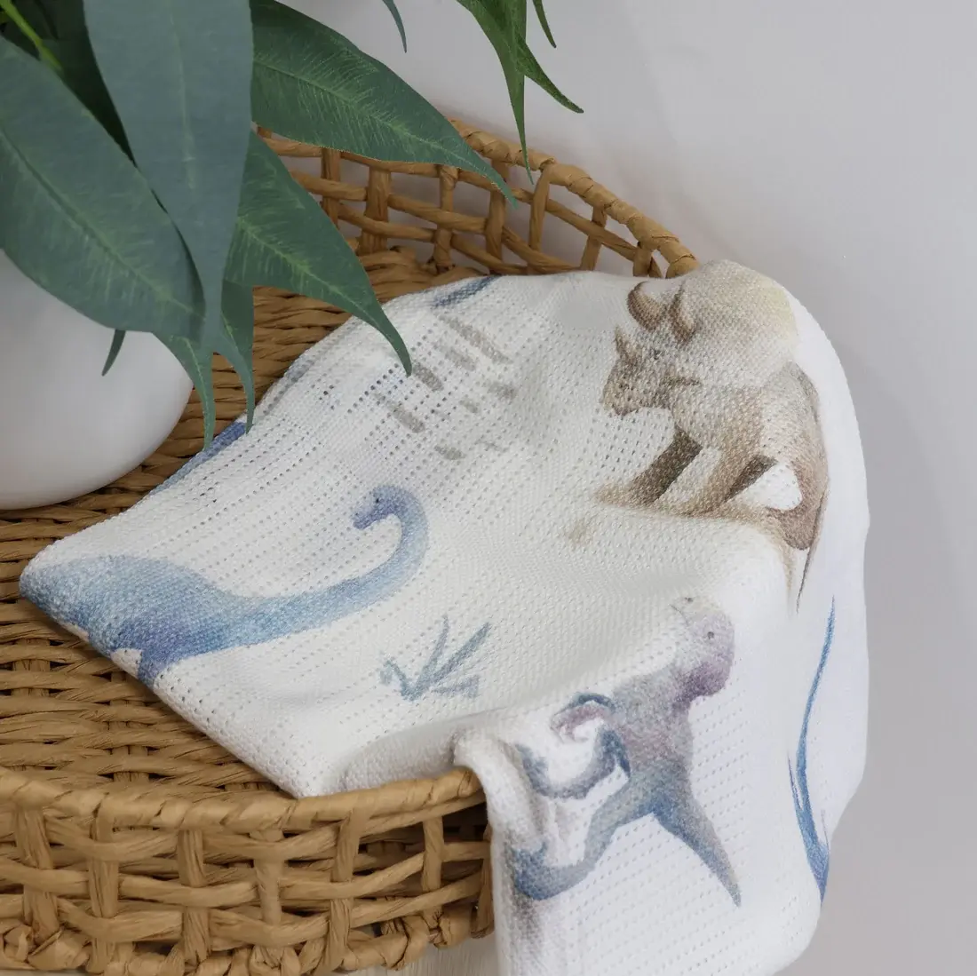 Bubba Blue Bubba Blue Jurassic Bamboo Digital Print Cellular Blanket