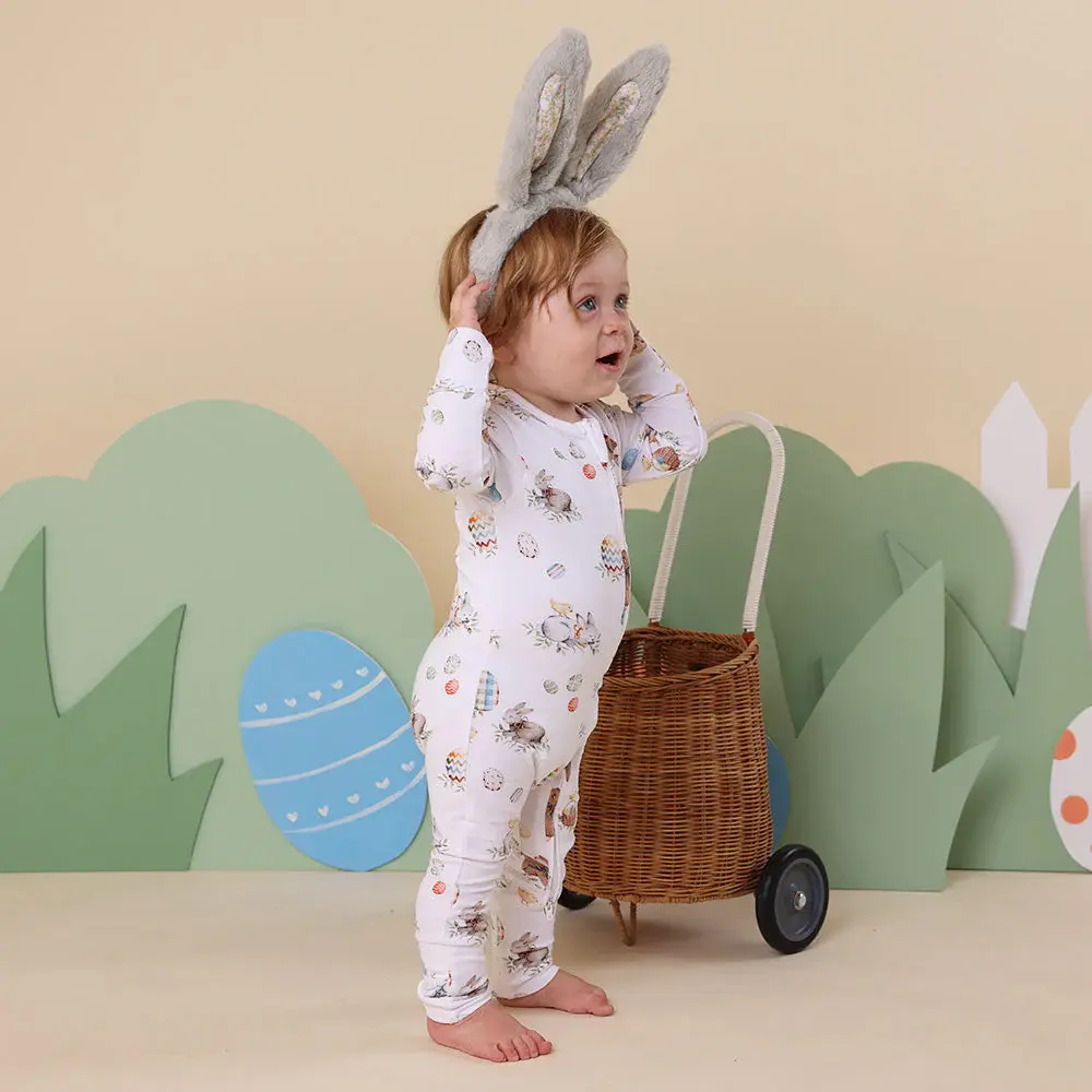 Snuggle Hunny Kids Snuggle Hunny Flopsy Bunnies Organic Snugglesuit Convertible Romper