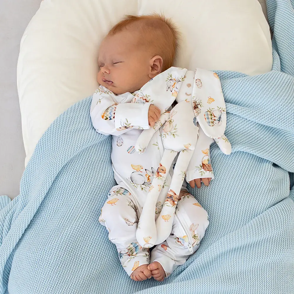 Snuggle Hunny Kids Snuggle Hunny Flopsy Bunnies Organic Snugglesuit Convertible Romper