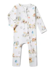 Snuggle Hunny Kids Snuggle Hunny Flopsy Bunnies Organic Snugglesuit Convertible Romper