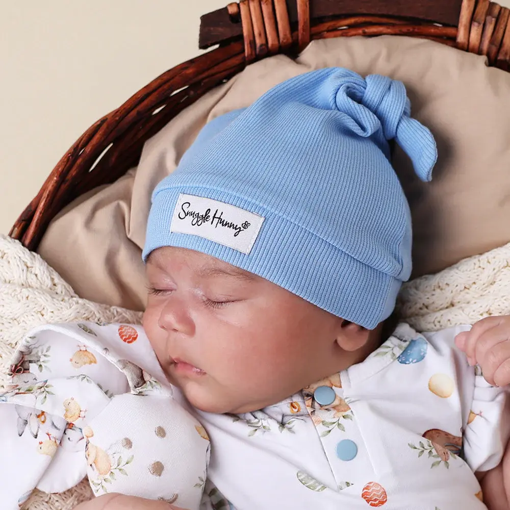 Snuggle Hunny Kids Snuggle Hunny Bluebell Ribbed Organic Knotted Beanie