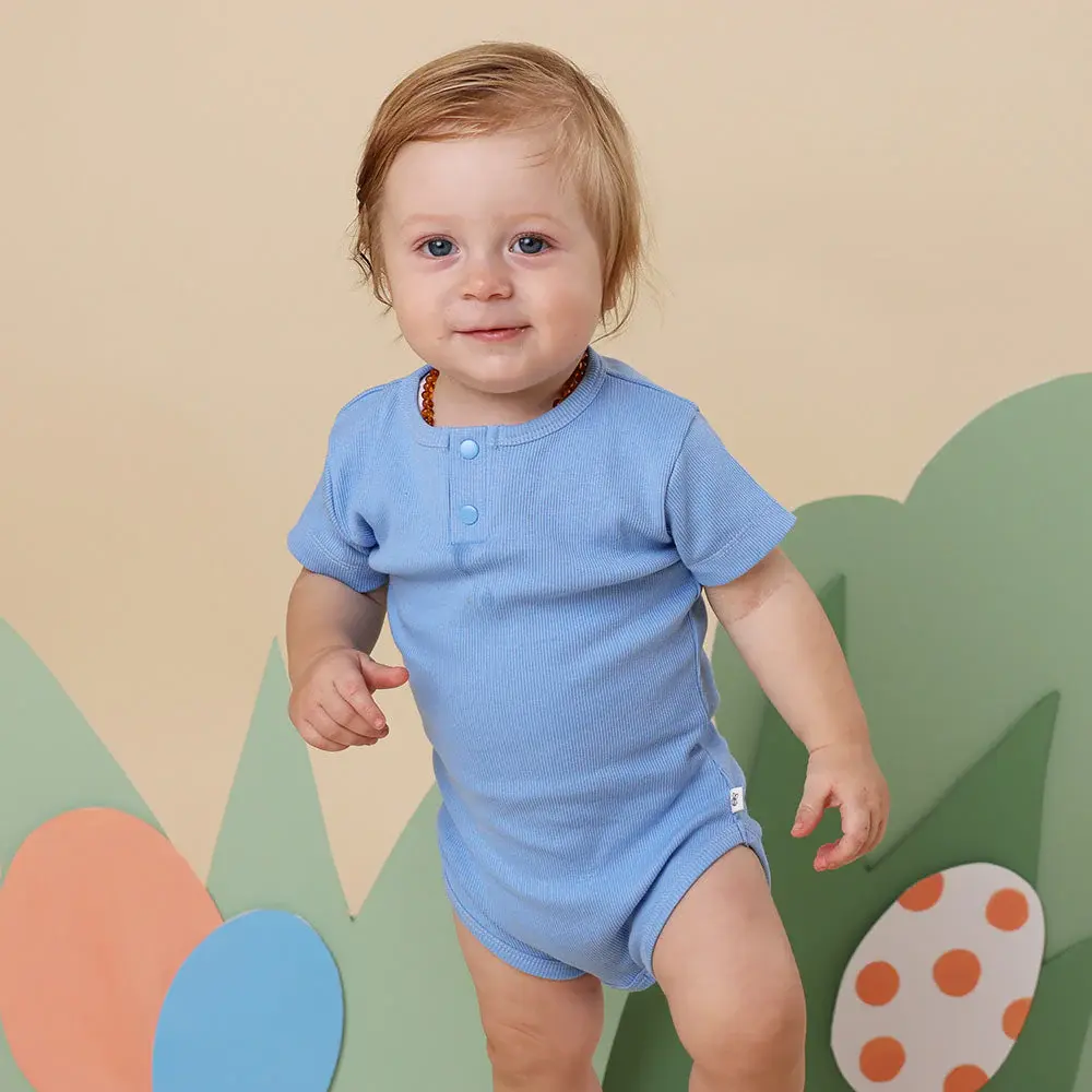Snuggle Hunny Kids Snuggle Hunny Bluebell Short Sleeve Organic Bodysuit