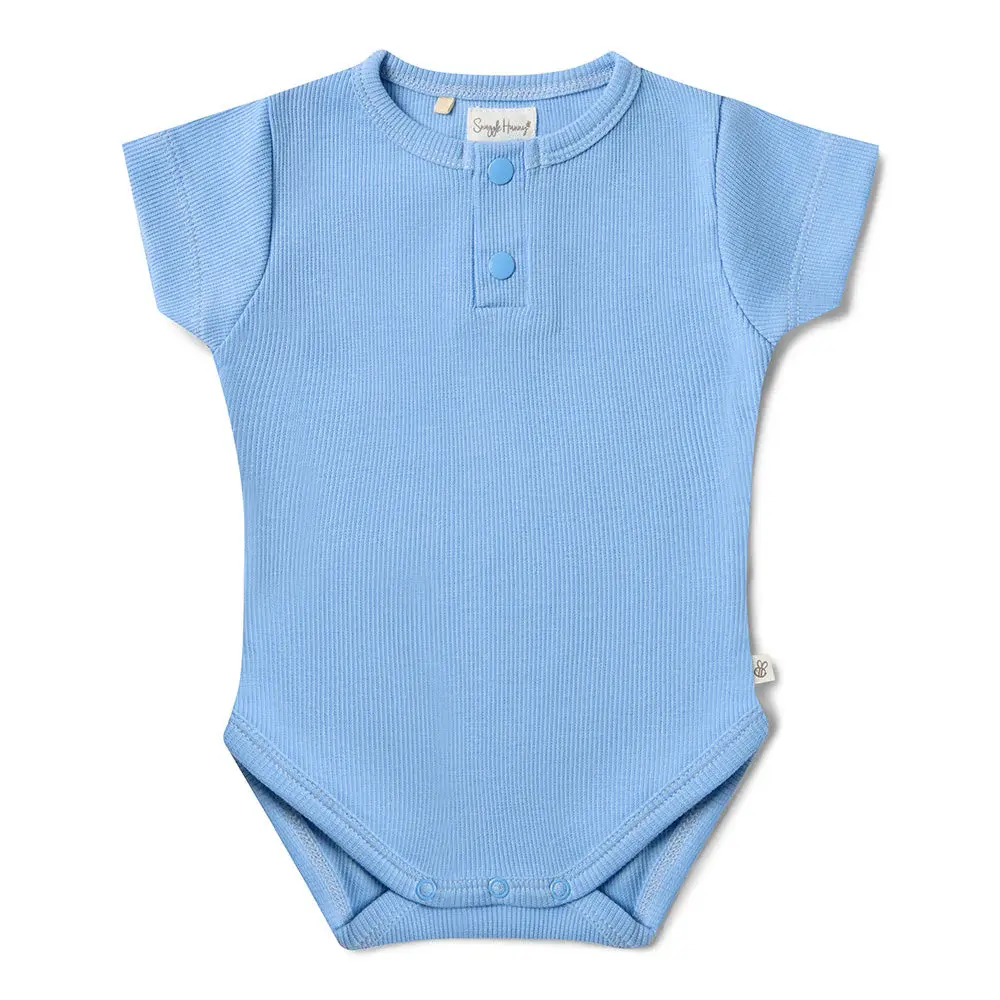 Snuggle Hunny Kids Snuggle Hunny Bluebell Short Sleeve Organic Bodysuit