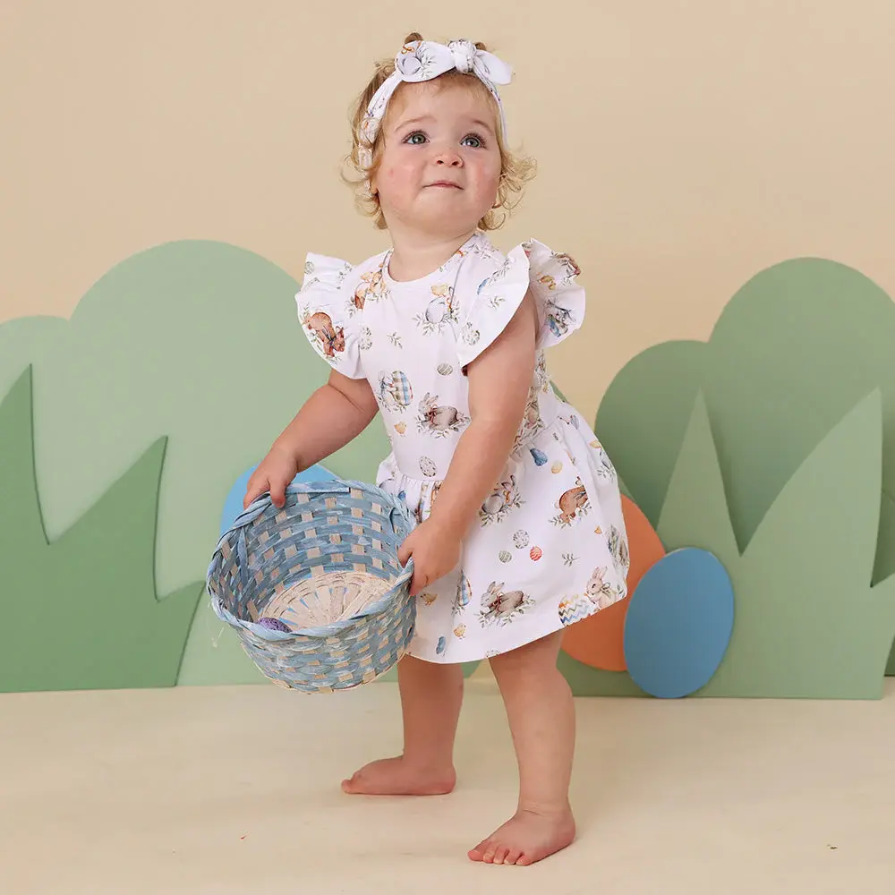 Snuggle Hunny Kids Snuggle Hunny Flopsy Bunnies Short Sleeve Organic Dress