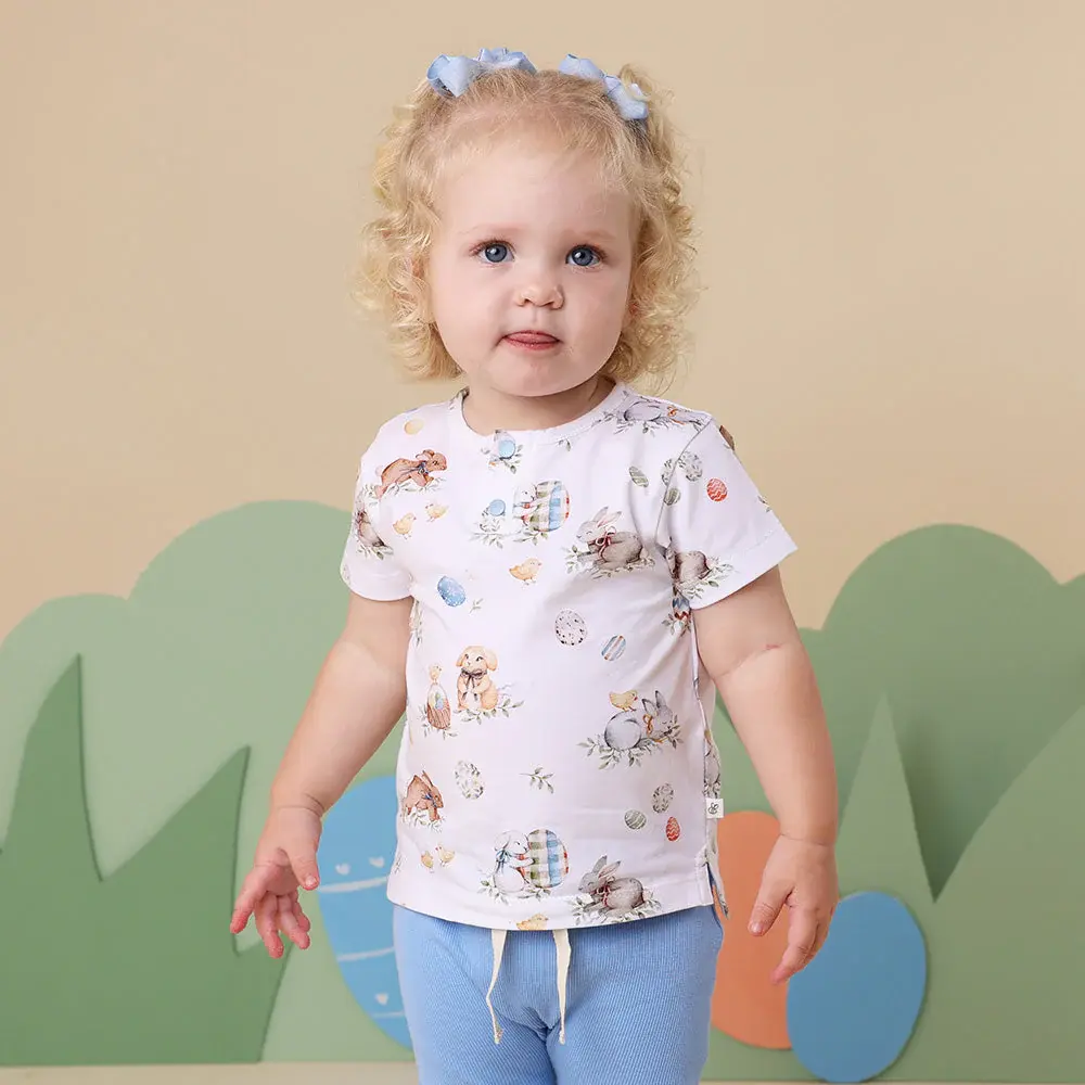Snuggle Hunny Kids Flopsy Bunnies Organic Short Sleeve Top - Size 4