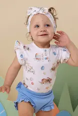 Snuggle Hunny Kids Snuggle Hunny Flopsy Bunnies Short Sleeve Organic Bodysuit with Frill