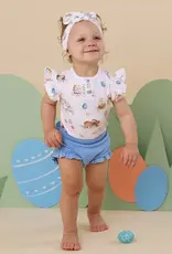 Snuggle Hunny Kids Snuggle Hunny Flopsy Bunnies Short Sleeve Organic Bodysuit with Frill