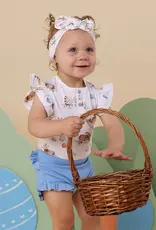 Snuggle Hunny Kids Snuggle Hunny Flopsy Bunnies Short Sleeve Organic Bodysuit with Frill