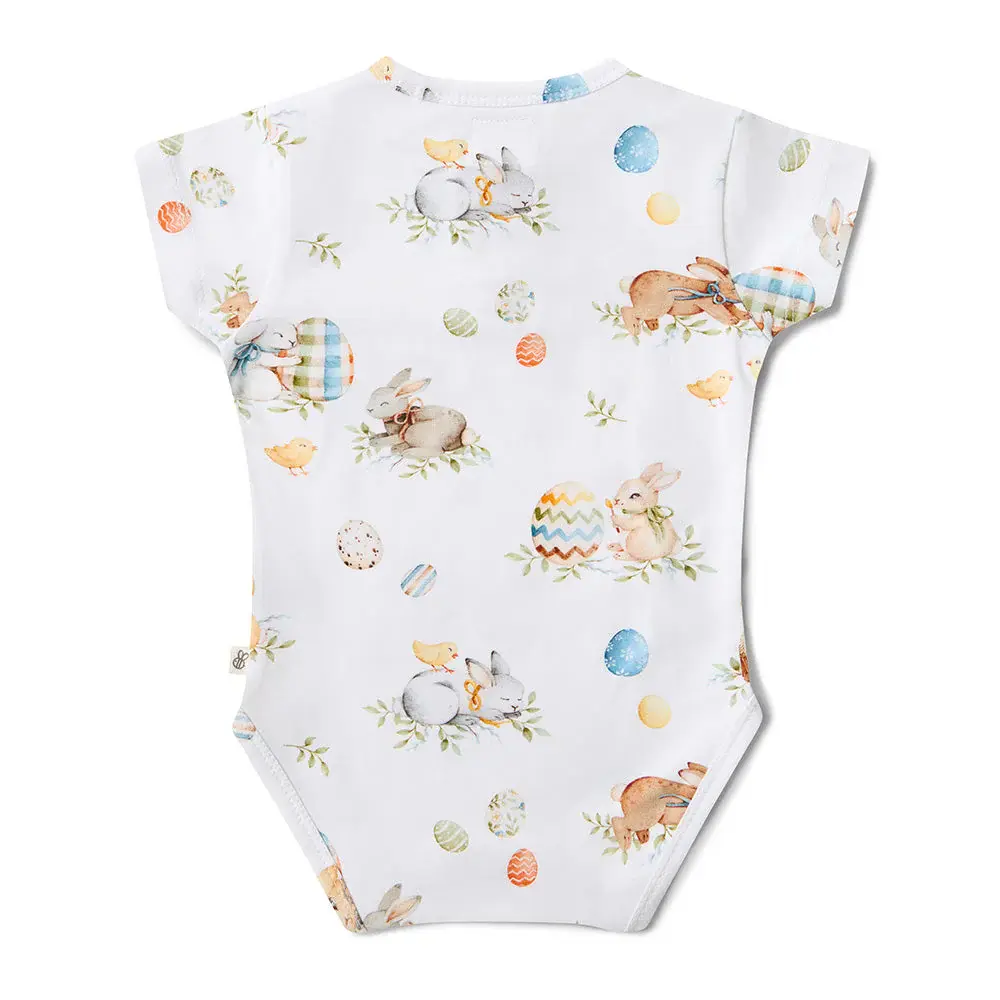 Snuggle Hunny Kids Snuggle Hunny Flopsy Bunnies Short Sleeve Organic Bodysuit
