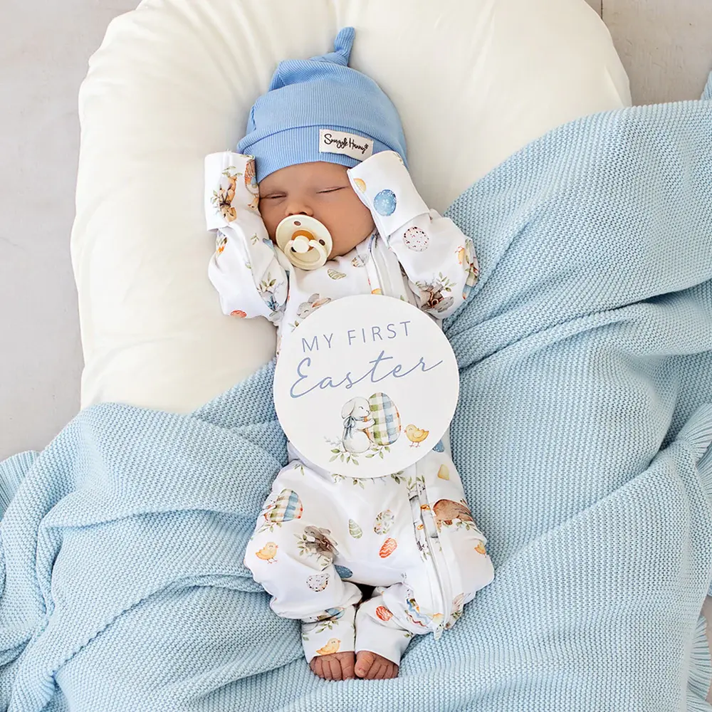 Snuggle Hunny Kids Snuggle Hunny Flopsy Bunnies Reversible Single Milestone Card