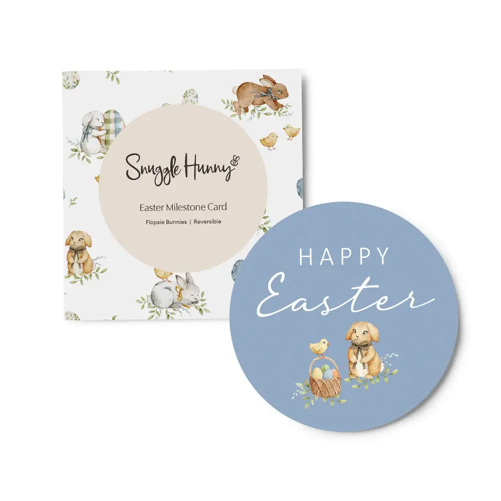Snuggle Hunny Kids Snuggle Hunny Flopsy Bunnies Reversible Single Milestone Card