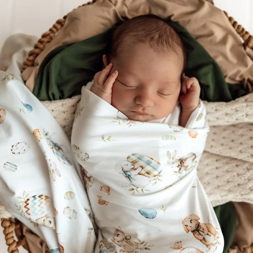 Snuggle Hunny Kids Snuggle Hunny Flopsy Bunnies Organic Jersey Wrap & Beanie Set