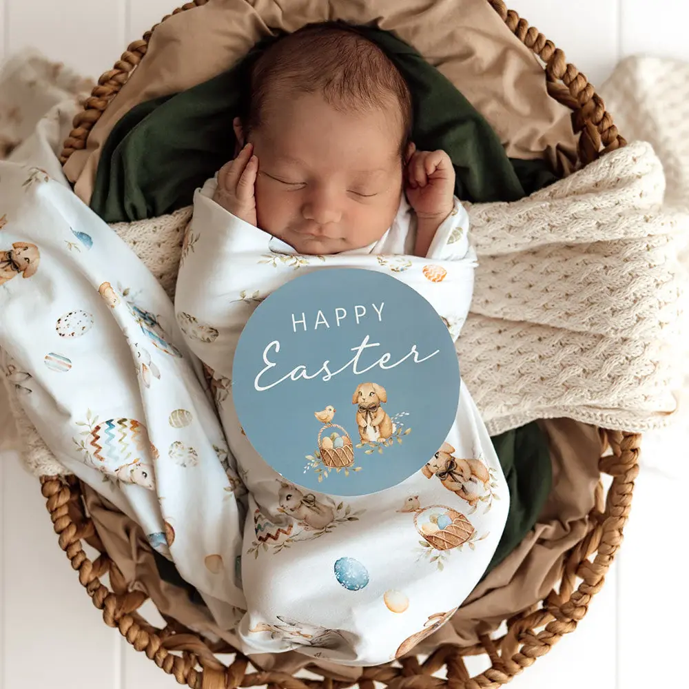 Snuggle Hunny Kids Snuggle Hunny Flopsy Bunnies Organic Jersey Wrap & Beanie Set